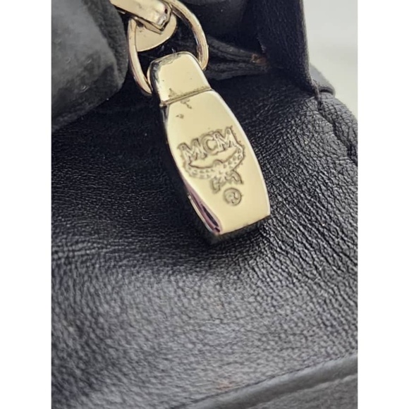 Authentic MCM Monogram Bi-fold Leather Wallet Black/Grey - Picture 9 of 15